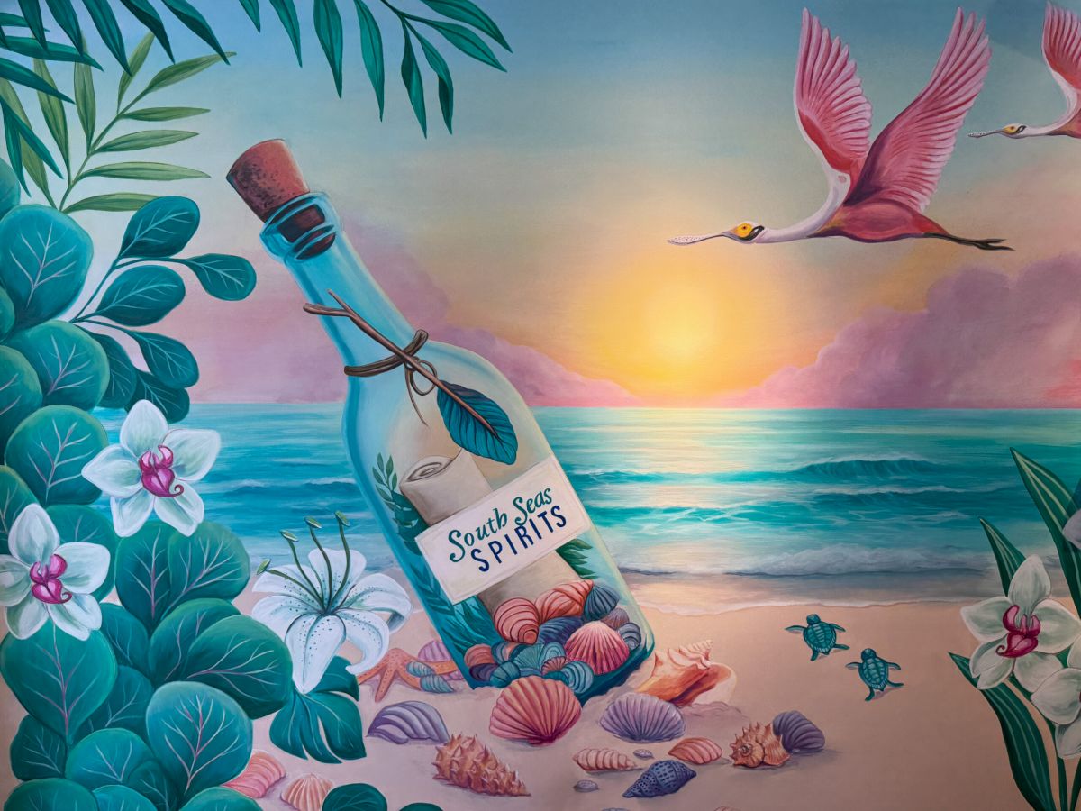 South Seas Spirits hand painted wall mural