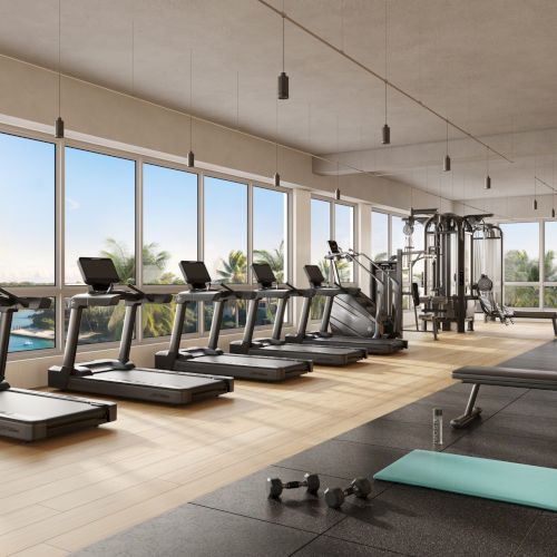 Treadmills in Fitness Studio