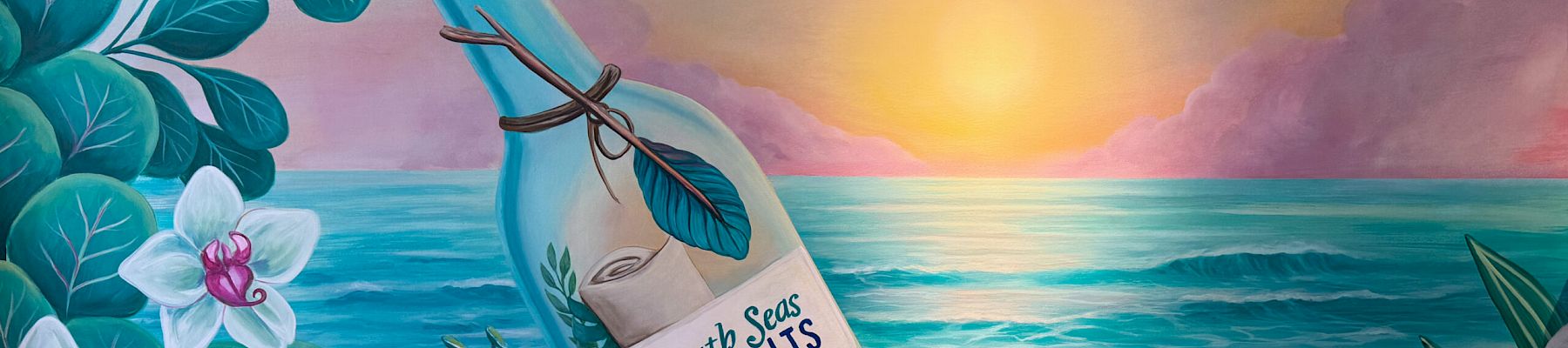 South Seas Spirits hand painted wall mural