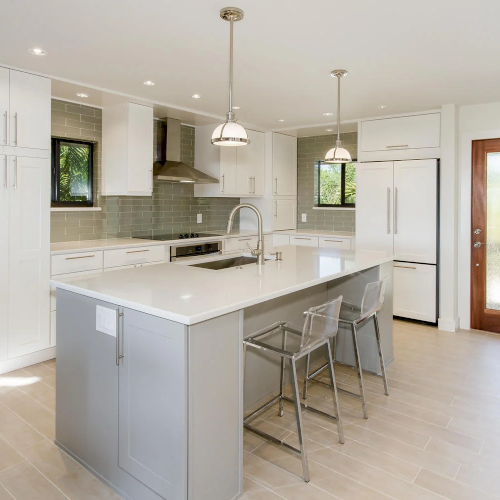 Modern kitchen and dinning table