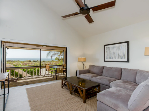 Living room with ocean view