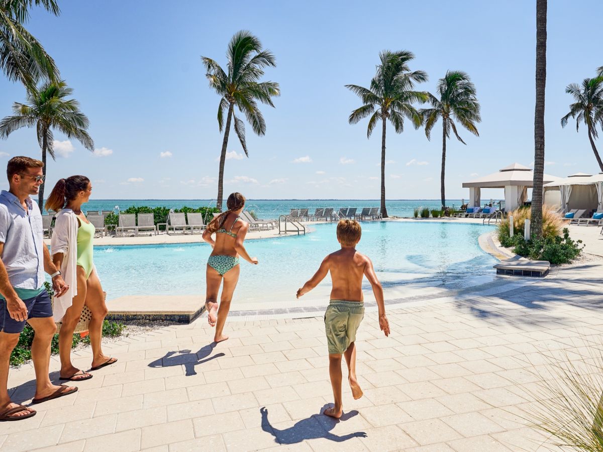 Children enjoying the pool at South Seas
