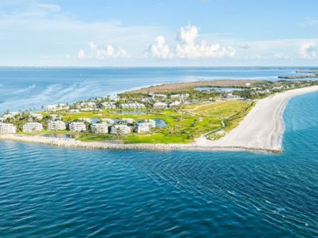 Aerial view of South Seas resort on Captiva Island